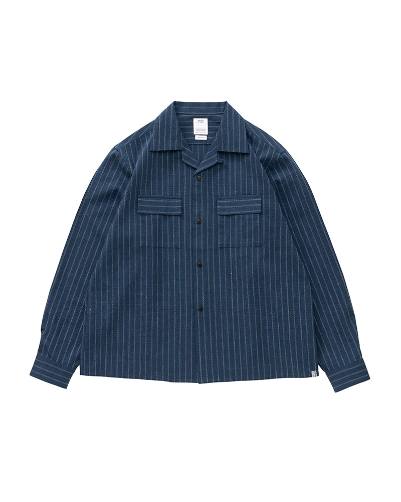 visvim 25AW KEESEY SHIRT STRIPES L/S